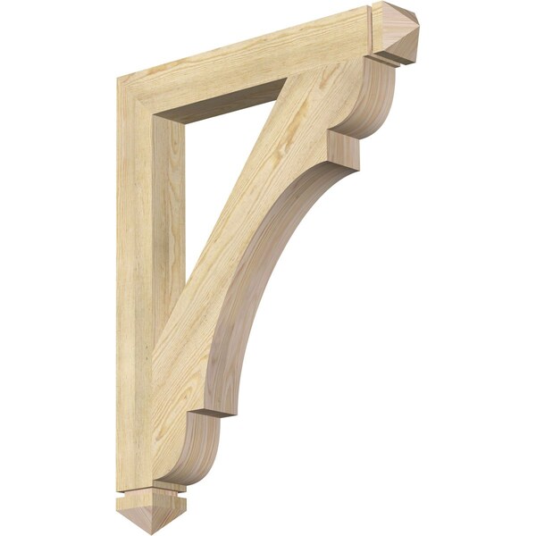 Ekena Millwork Olympic Arts & Crafts Rough Sawn Bracket, Douglas Fir, 4"W x 30"D x 38"H BKT04X30X38OLY03RDF - main